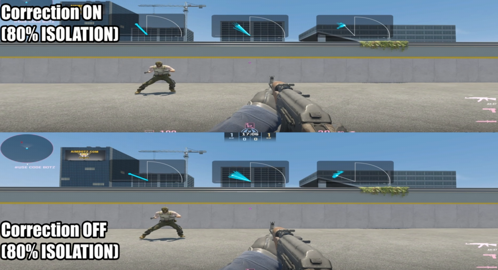 Directional audio example showing left and right separation for footsteps in CS2