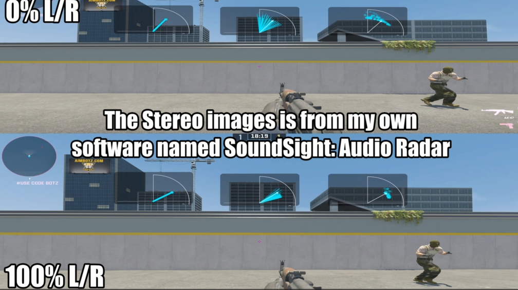 CS2 left right isolation setting set to 80 percent for better directional footsteps