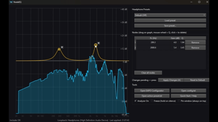 NodeEQ UI and spectrum